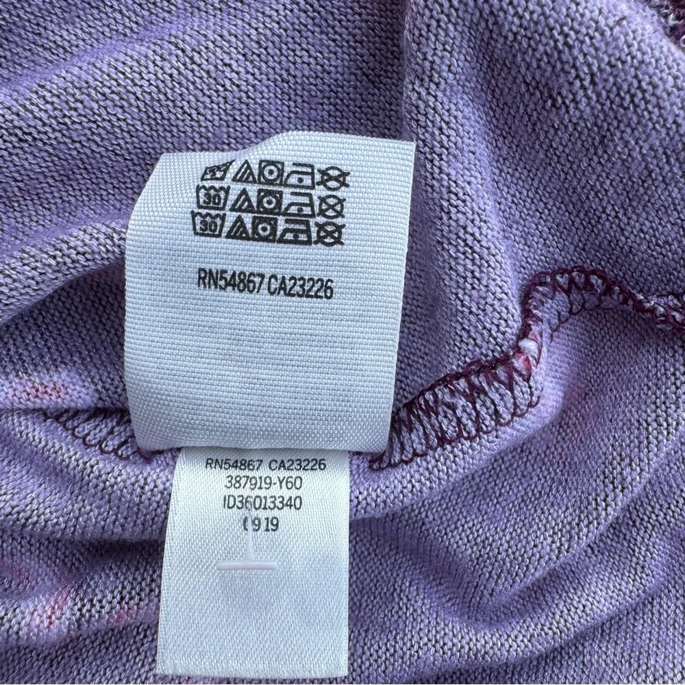 PINK Victoria's Secret Cozy Heather Purple Candy Cane Hearts Sleepwear Top Small